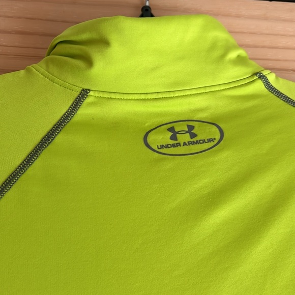 Under Armour Quarter Zip Pullover (Large, lime green) - Picture 8 of 8